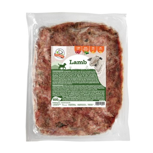 LAMB raw frozen single protein dog food 500g