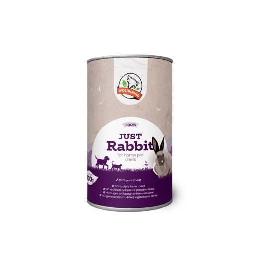 JUST RABBIT steamed food for home pet chefs 400g