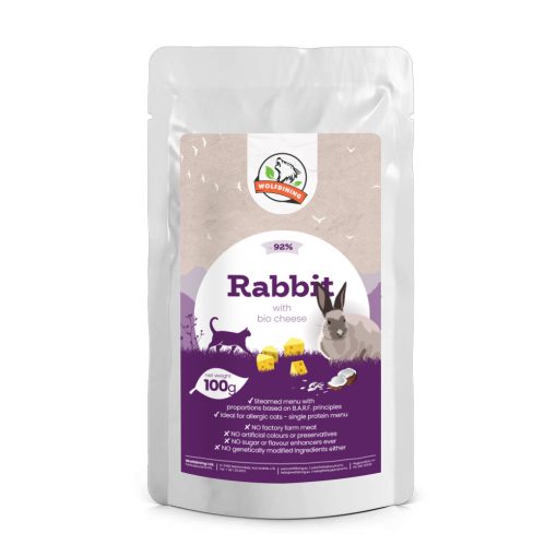 RABBIT steamed complete food for cats 100g