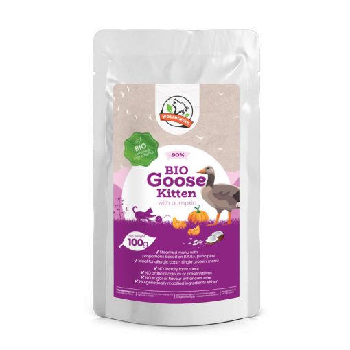 BIO GOOSE steamed complete food for kittens 100g